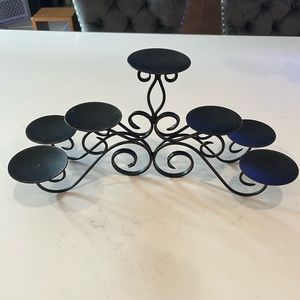 7 candle holder wrought iron